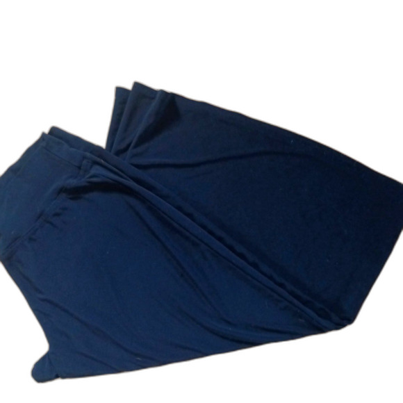 Cabi Pants Womens Medium Black Wide Leg Cropped Pull On M Mid Rise flowy - Picture 2 of 6